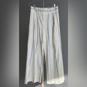 Ann Taylor wide leg pants/ trousers size 4 made of Linen/cotton